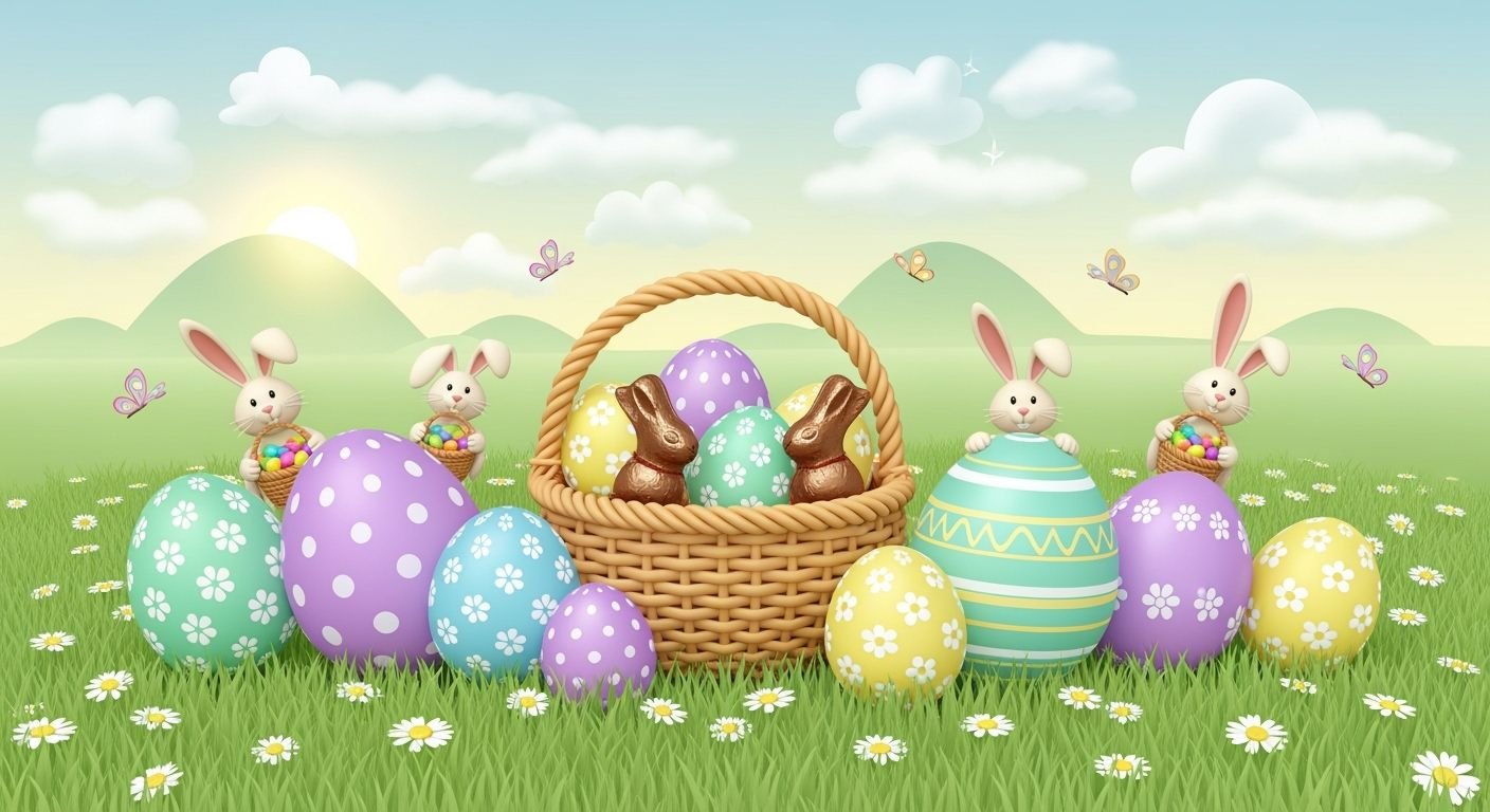Cute easter background image 4