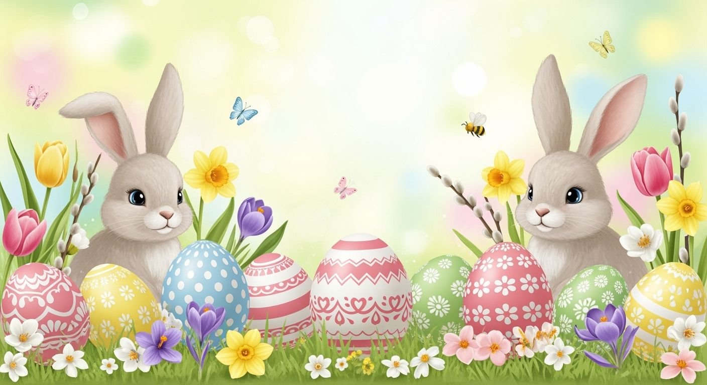 Cute easter background image 6