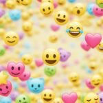 Cute emoji background image 2
