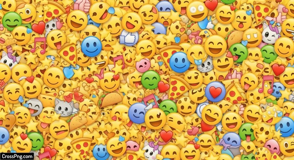 Cute emoji background image 3