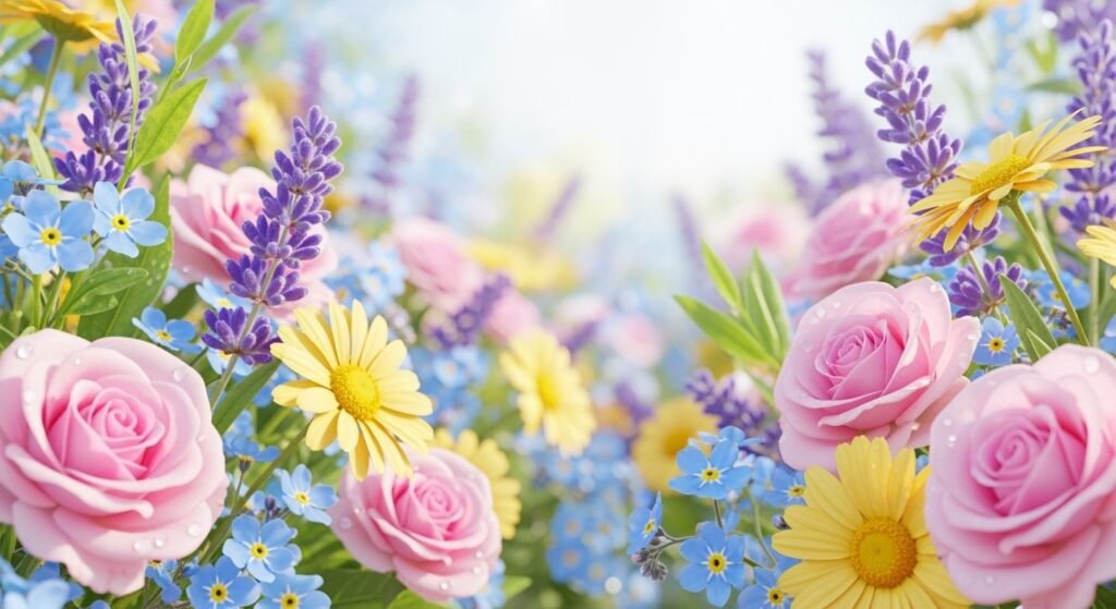 Cute flower background image 2