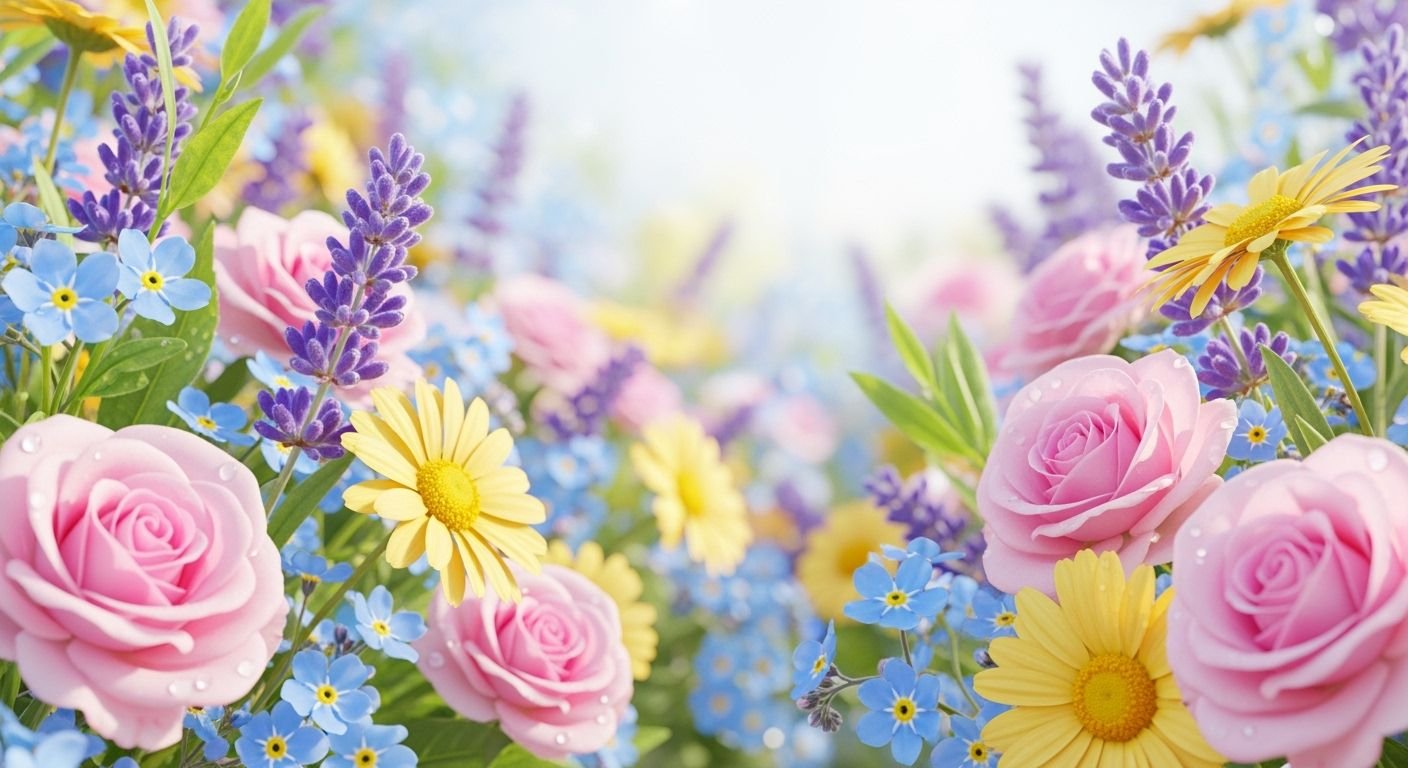 Cute flower background image 2