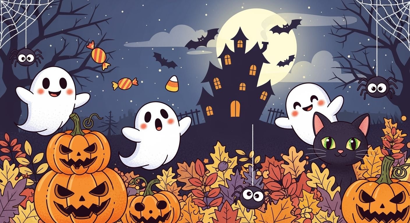 Cute halloween background image 4