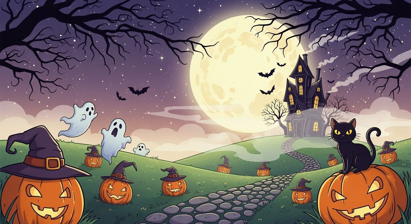 Cute halloween background image 6