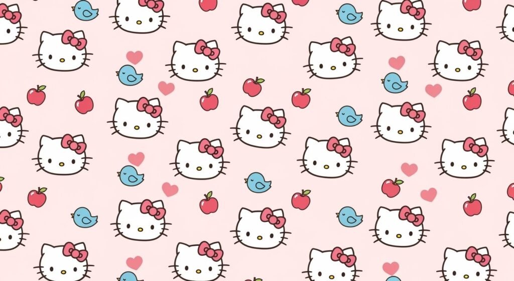 Cute hello kitty background image