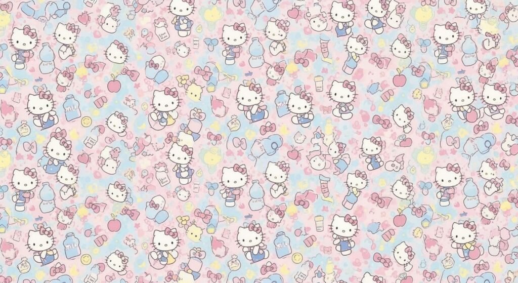 Cute hello kitty background image 7