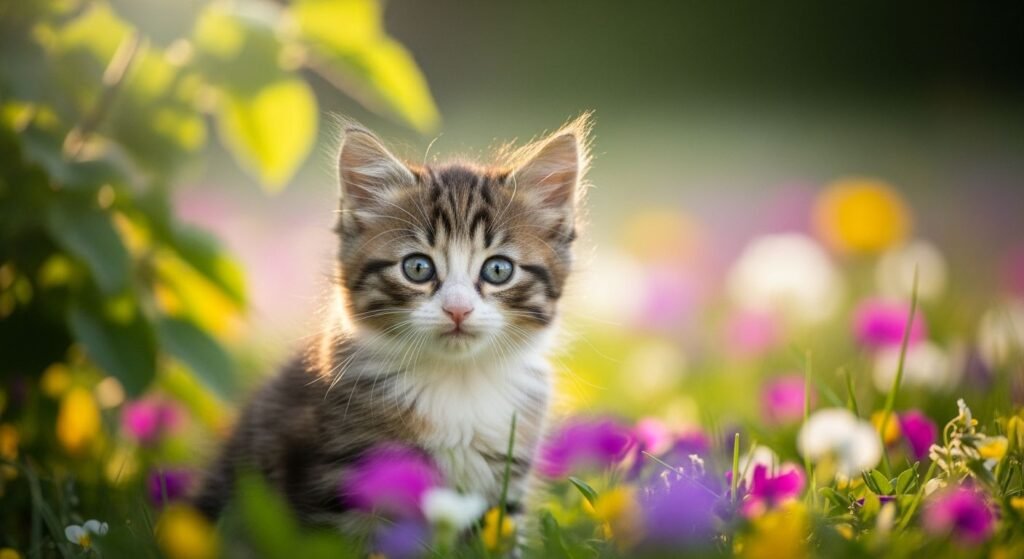 Cute kitten background image