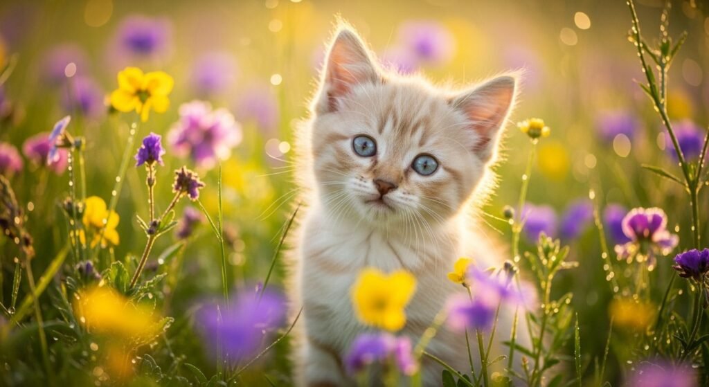 Cute kitten background image 2