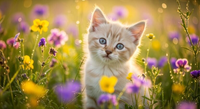 Cute kitten background image 2