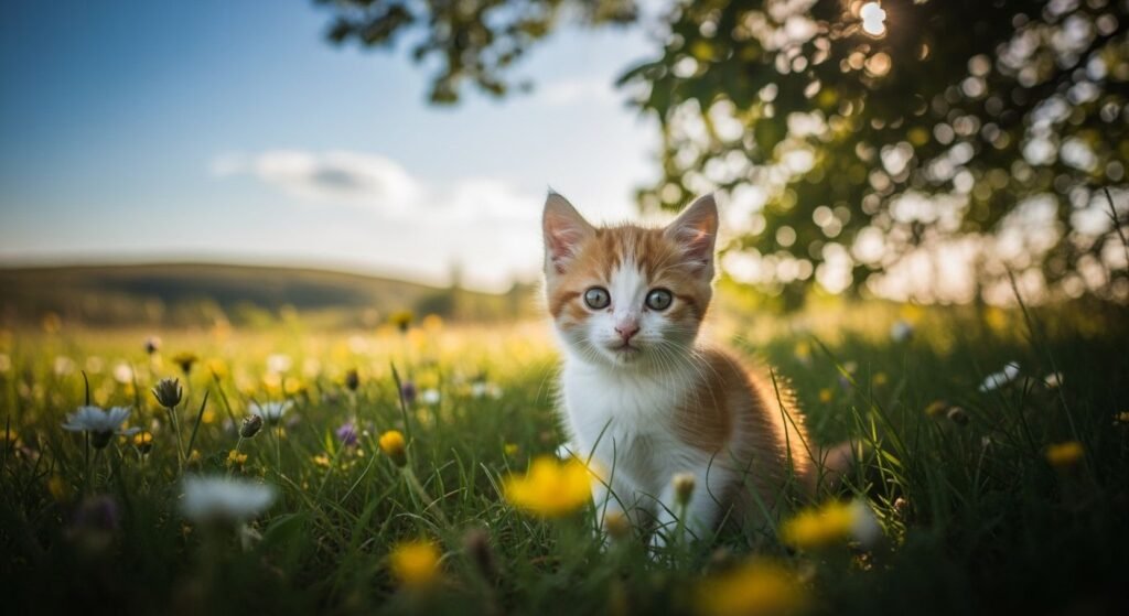 Cute kitten background image 4