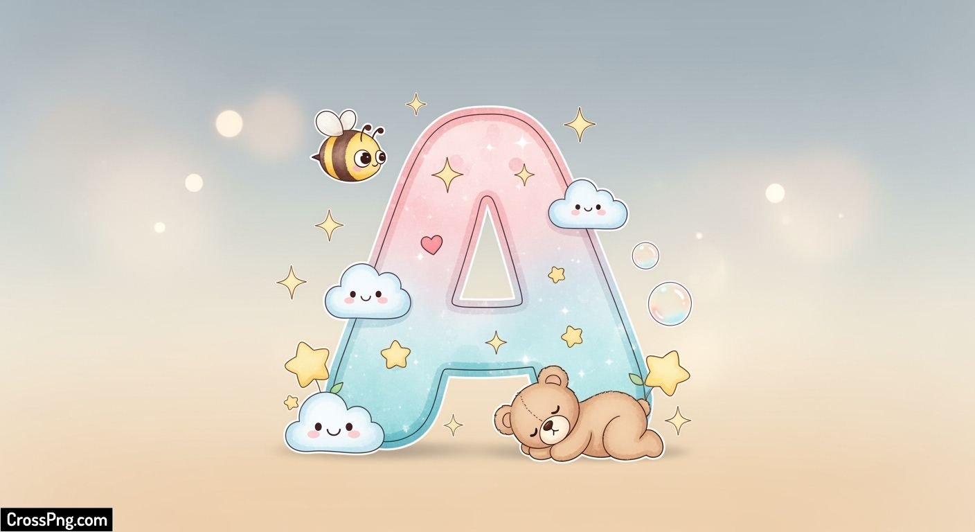 Cute letter a wallpaper image