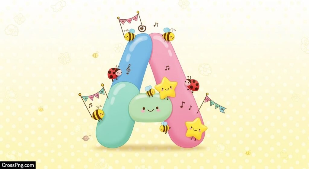 Cute letter a wallpaper image 2
