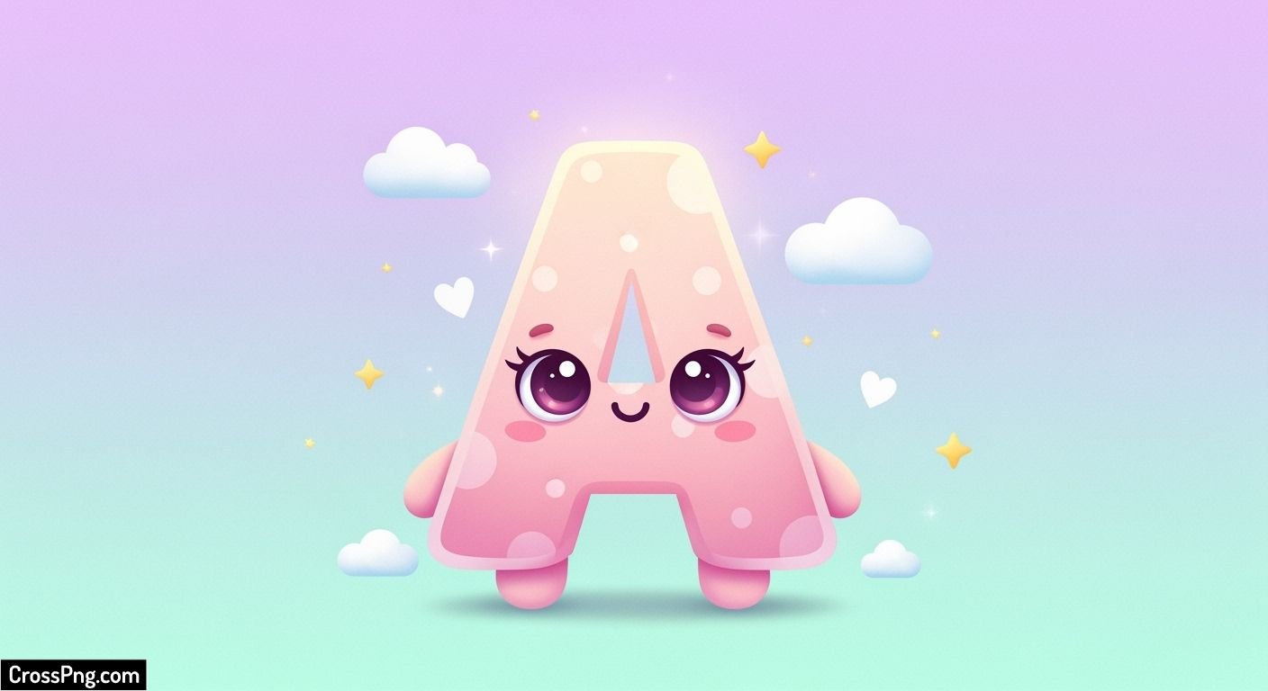 Cute letter a wallpaper image