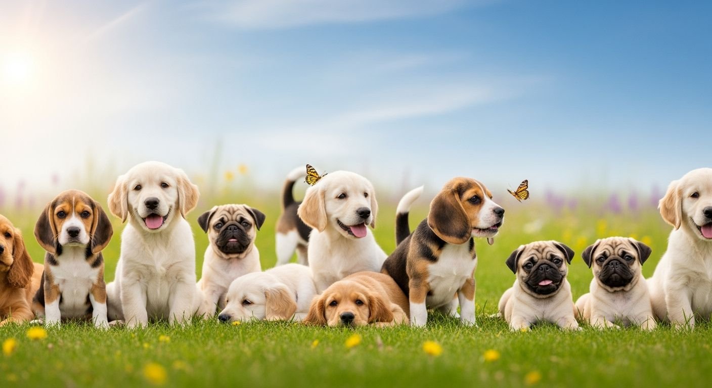 Cute puppies for background image 2