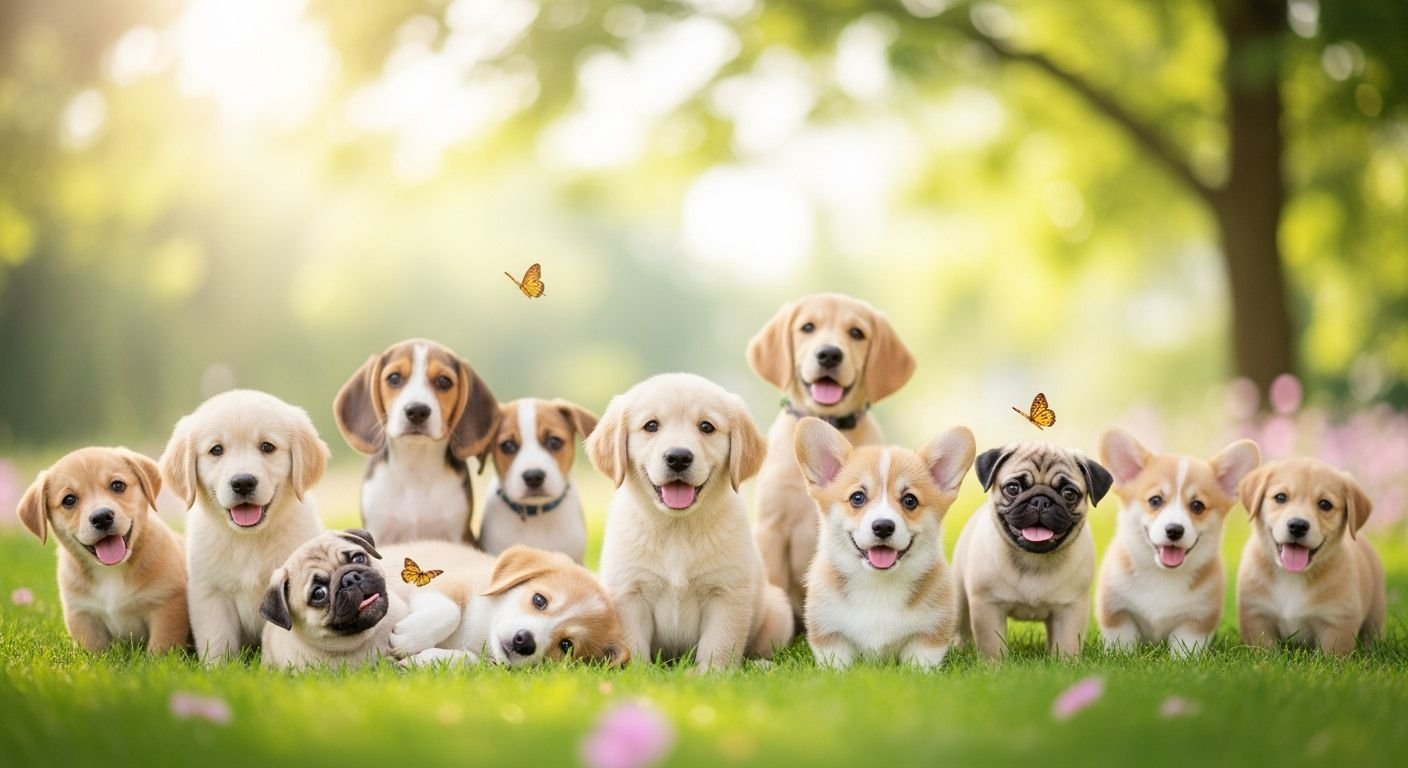 Cute puppies for background image 4
