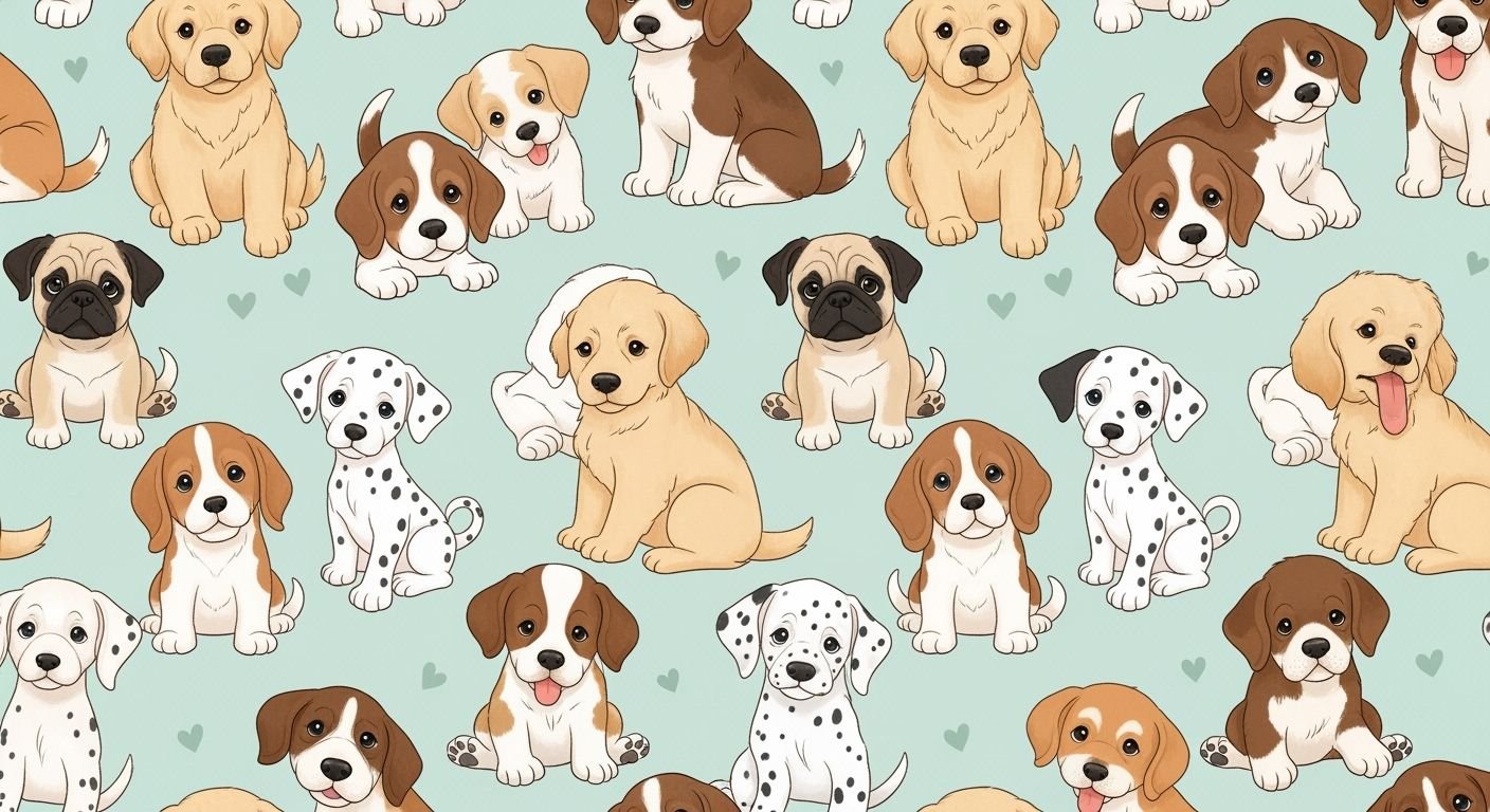 Cute puppies for background image