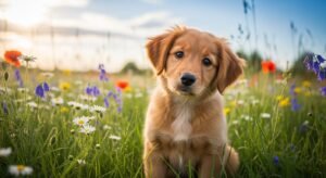 Cute puppy background image 2