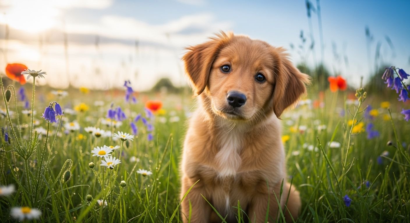 Cute puppy background image 2