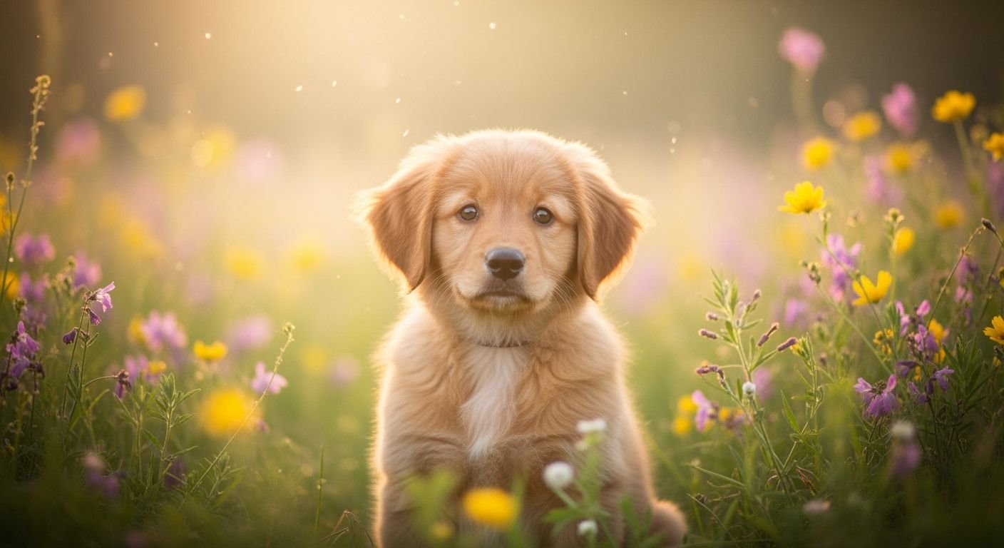 Cute puppy background image