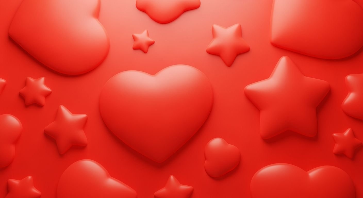 Cute red background image 2