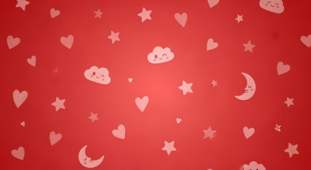 Cute red background image 3