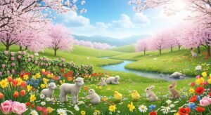 Cute spring background image