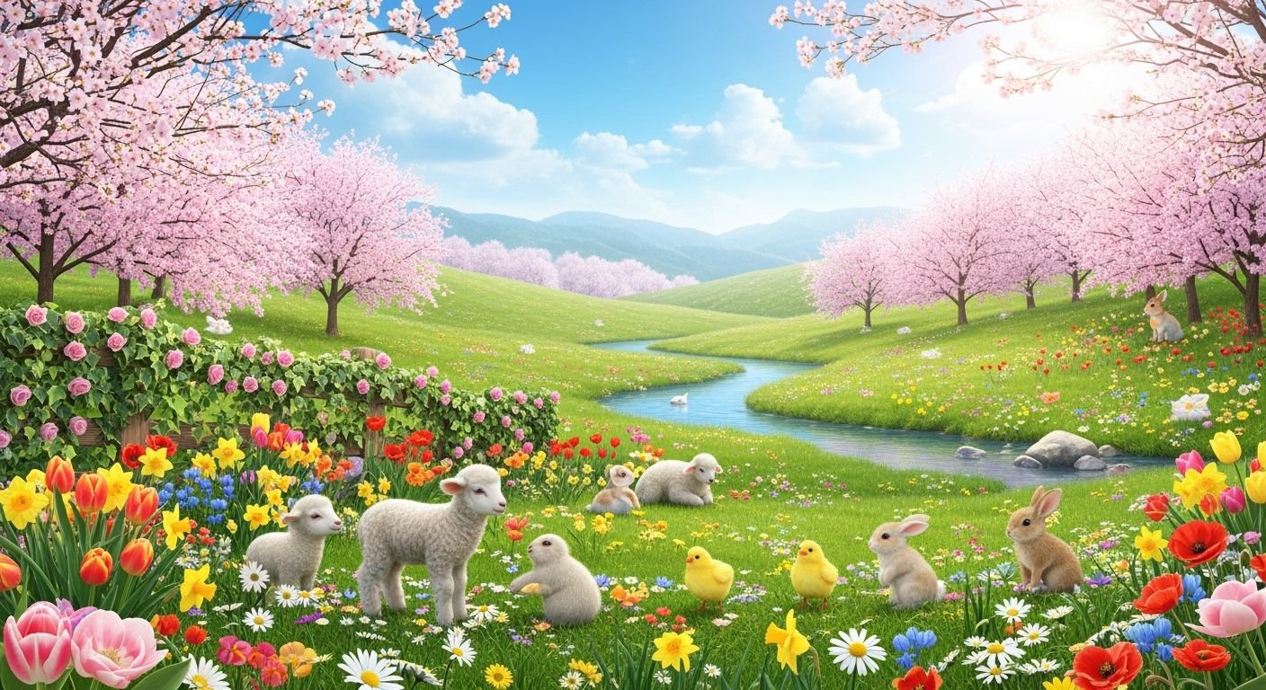 Cute spring background image