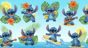Cute stitch background image 3