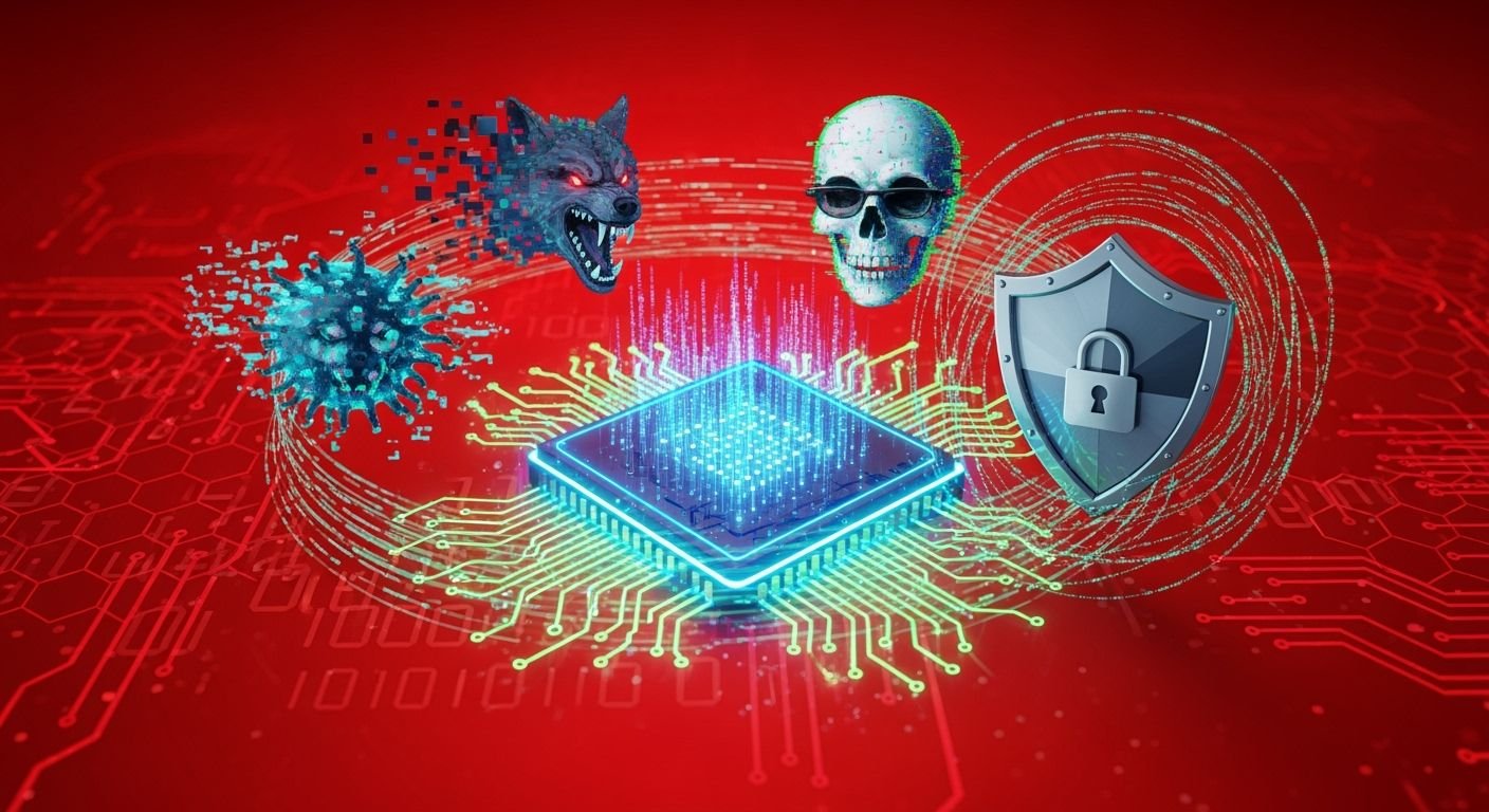 Cybersecurity red background image 3