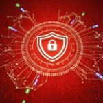 Cybersecurity red background image 4