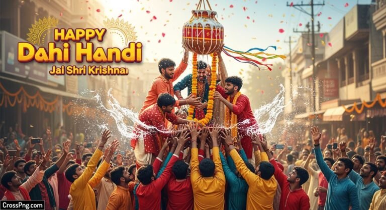 Dahi handi banner background image