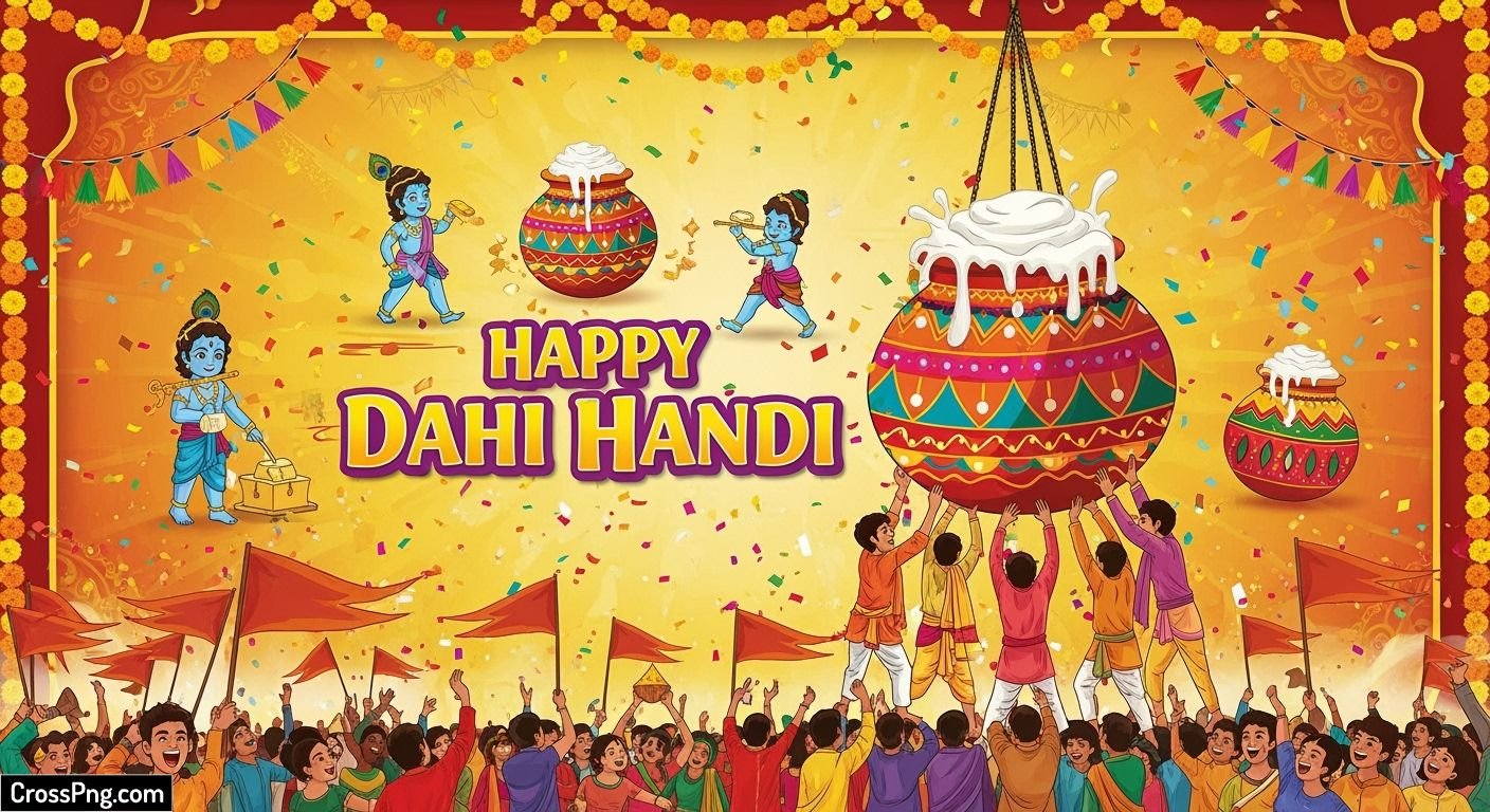 Dahi handi banner background image 2