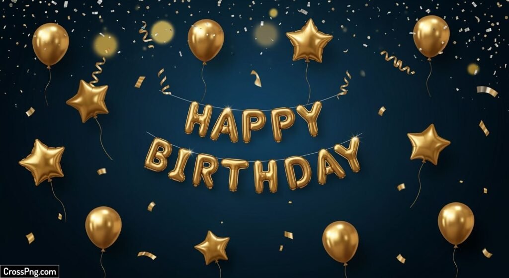 Dark blue birthday background image