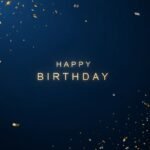 Dark blue birthday background image 3