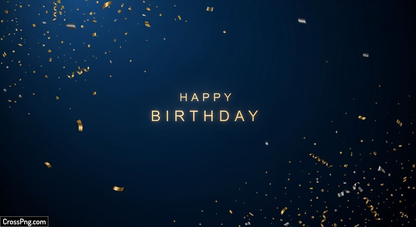 Dark blue birthday background image 3