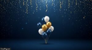Dark blue birthday background image