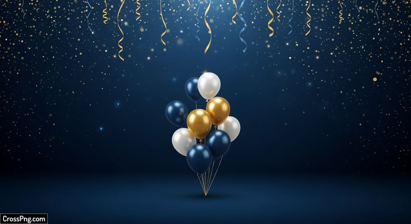 Dark blue birthday background image