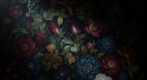 Dark floral background image 2