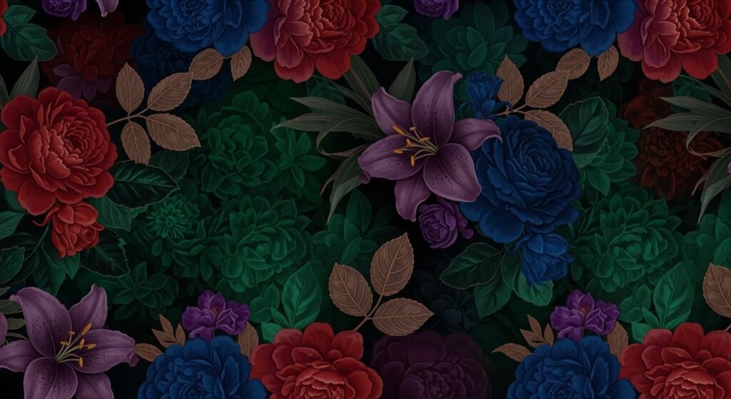 Dark floral background image 3