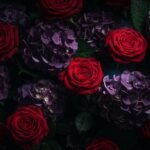 Dark floral background image 4