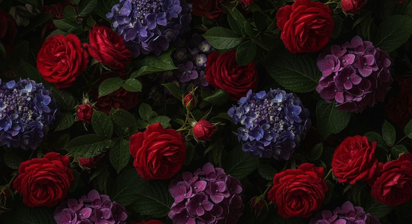 Dark floral background image
