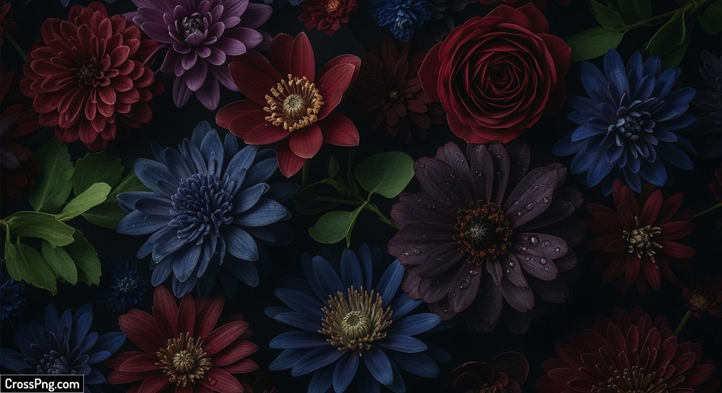 Dark flower background image