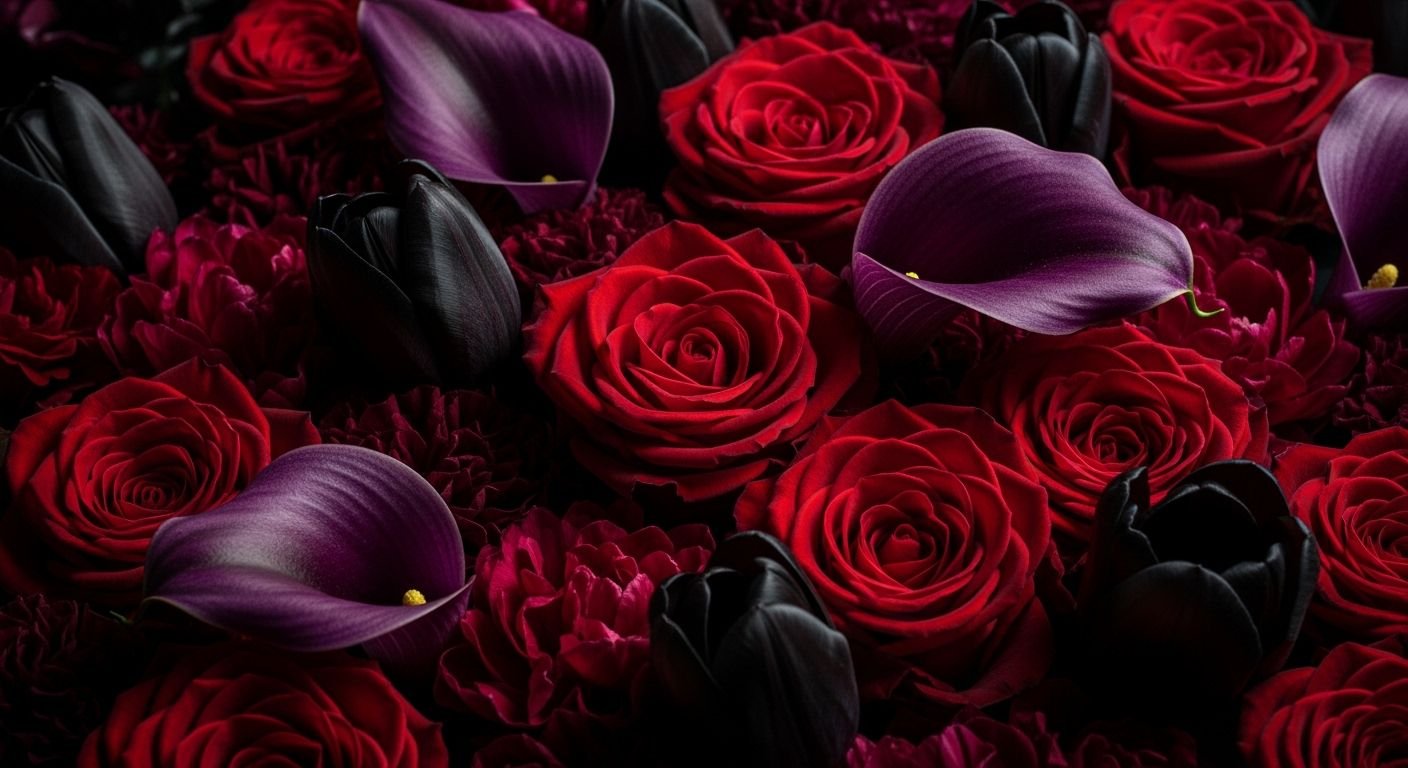 Dark flower background image