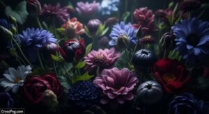 Dark flower background image 2