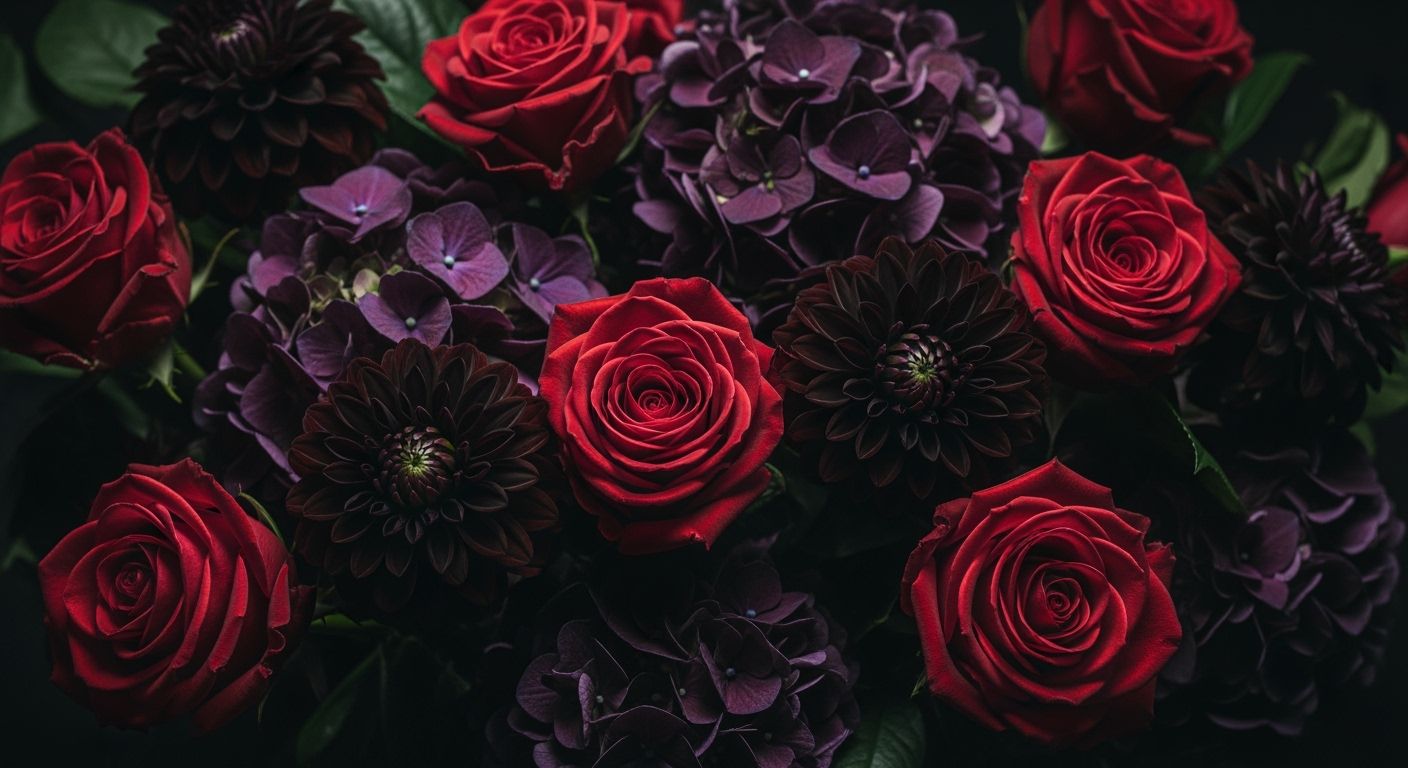 Dark flower background image 3