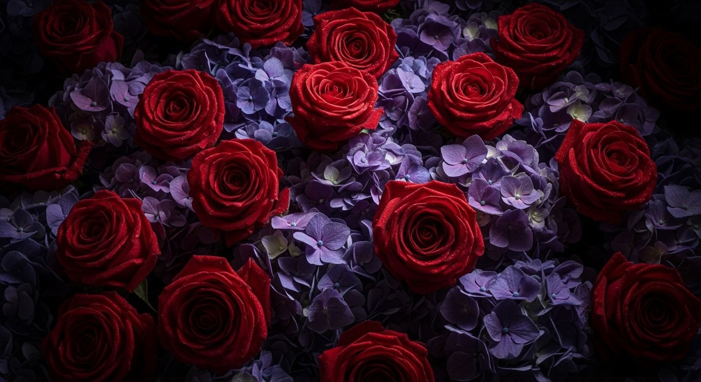 Dark flower background image 4