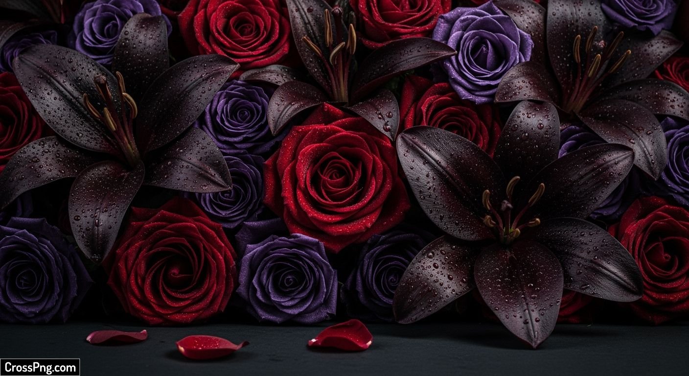 Dark flower background image