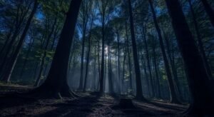 Dark forest background image 2