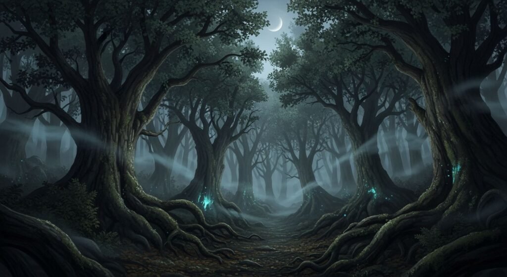Dark forest background image 3