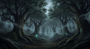 Dark forest background image 3